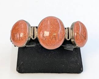 SUN SITARA JASPER BRACELET (1) SUN SITARA JASPER AND STERLING SILVER BRACELET. 7.5"
