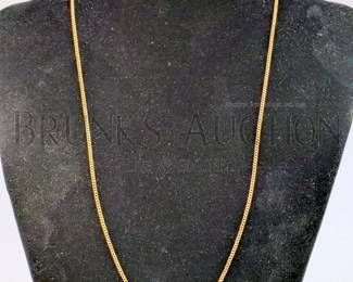 14K GOLD CHAIN NECKLACE, SINGLE STRAND 26" L