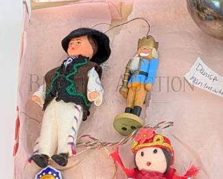 VINTAGE DANISH CHRISTMAS ORNAMENTS/ANGEL WALLACE SILVER SLEIGH BELL "1978" (SIMILAR SOLD ONLINE $40) 7 BAKED AND PAIN...