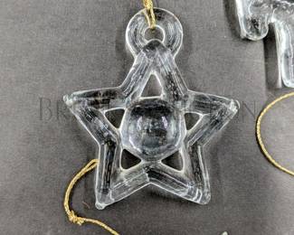 (7) KOSTA BODA GLASS ORNAMENTS 2.25" - 4" L