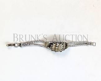 VINTAGE RHINESTONE NECKLACE AND BRACELET (1) BEAUTIFUL VINTAGE RHINESTONE NECKLACE. 15" (1) VINTAGE RHINESTONE BR...