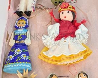 VINTAGE DANISH CHRISTMAS ORNAMENTS/ANGEL WALLACE SILVER SLEIGH BELL "1978" (SIMILAR SOLD ONLINE $40) 7 BAKED AND PAIN...