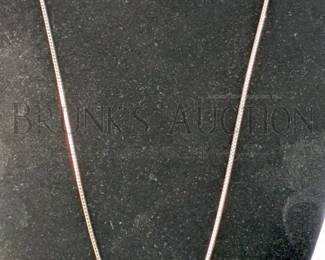 STERLING NECKLACE & EARRINGS (1) WOVEN CHAIN NECKLACE, 28" L (1 PR) STERLING EARRINGS, PIERCED