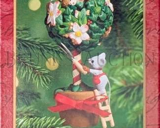 (12 PCS) HALLMARK ORNAMENTS, ASSORT. ALL IN ORIGINAL BOXES INCLUDES: "RUDOLPH'S HELPER", "KITTY CATCH" & MORE RETAIL VA...