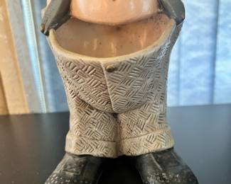 Sad Face Hobo Clown Ceramic Figural Planter