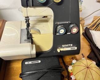 White Super Lock 504 Serger Sewing Machine 
