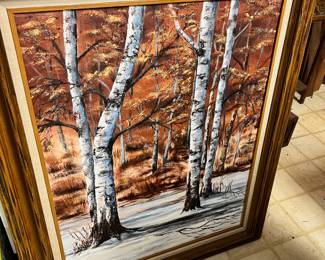 Framed Oil Painting "Autumn Touched" by Margaret Inks