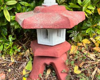 Concrete Red & White Pagoda 