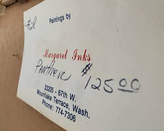 Framed Painting "Panther" by Margaret Inks