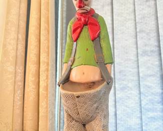  Sad Face Hobo Clown Ceramic Figural Planter