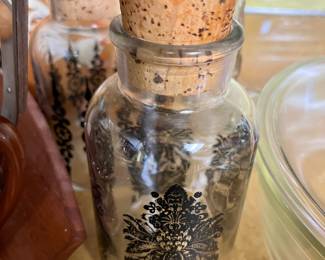Pair of Cork Lid Spice Jars