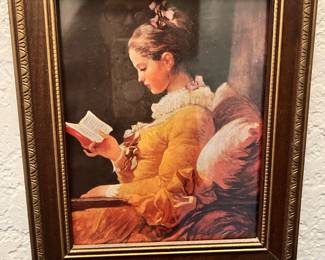 Framed Print "A Young Girl Reading" by Fragonard 