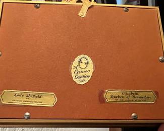 Cameo Frame with Portraits of Lady Sheffield by Thomas Gainsborough and Elizabeth Duchess of Devonshire by Sir Joshua Reynolds