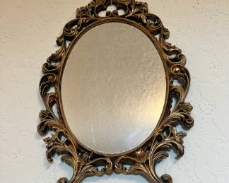  Ornate Victorian Faux Brass Mirror