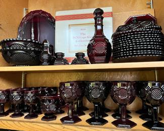 1876 Cape Cod Collection Small Ruby Red Dinnerware and Barware Set
