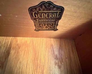 General Furniture Company 5 Drawer Tall Boy Dresser