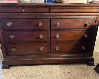 Bassett Louis Philippe Style Chest of Drawers and Nightstand