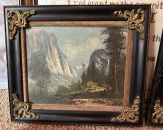 Ornately Framed Print of Yosemite Valley