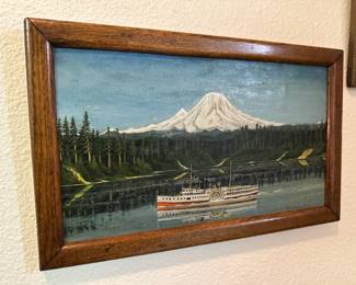 Framed Acrylic Painting of San Rafael Steamboat