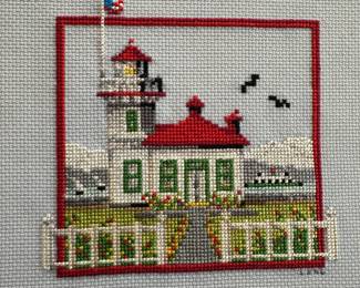 1996 Lighthouse Cross Stich by LK 