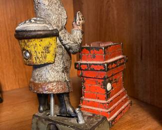 1889 Cast Iron Shepard Santa at The Chimney Bank 