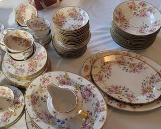 Warwick China Set with Floral Pattern
