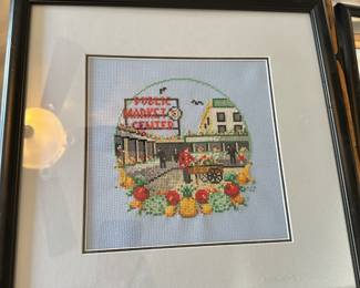 Seattle Farmer's Market Cross Stitch by Walter Kind