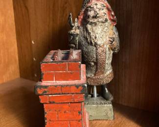 1889 Cast Iron Shepard Santa at The Chimney Bank 