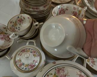 Warwick China Set with Floral Pattern
