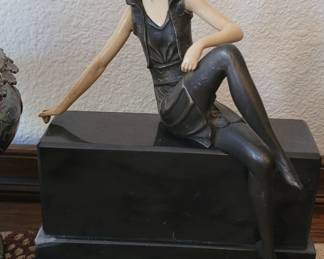 1925 Art Deco Replica Of Ferdinand Preiss’ “Girl On A Wall” Figurine