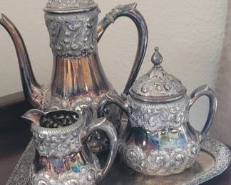 Wilcox Meridian Quadruple Silverplate Tea Set