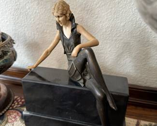 1925 Art Deco Replica Of Ferdinand Preiss’ “Girl On A Wall” Figurine