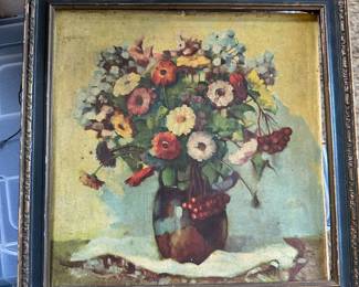Framed Still Life Floral Bouquet Print