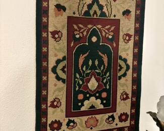 Floral Needlepoint Hanging Tapestry