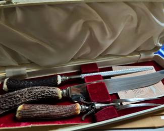 Faux Deer Horn Carving Set