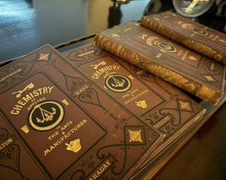 1880's Set of 4 Cavendish Chemistry as Applied Books