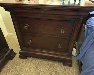 Bassett Louis Philippe Style Chest of Drawers and Nightstand
