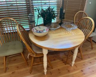 Dinette with four chairs.