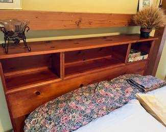 Closer look at headboard for bed.