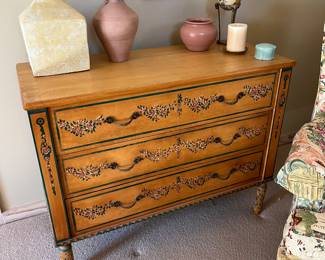 Painted three-drawer dresser/chest.