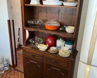 Small vintage kitchen hutch