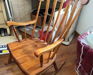 Vintage TELL CITY rocker w/ owls!