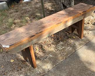 Old pine bench