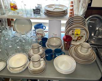 dinnerware and glassware