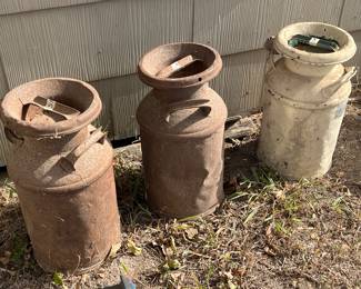 old milk cans