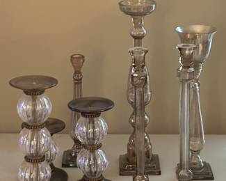 Glass Candle Holders
