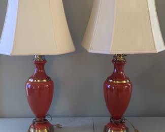 Pair Ceramic Table Lamps