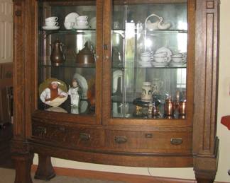 Oak china or display cabinet (good size)