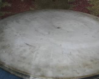 Back of marble top clock