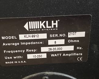 KLH Speakers KLH 9912